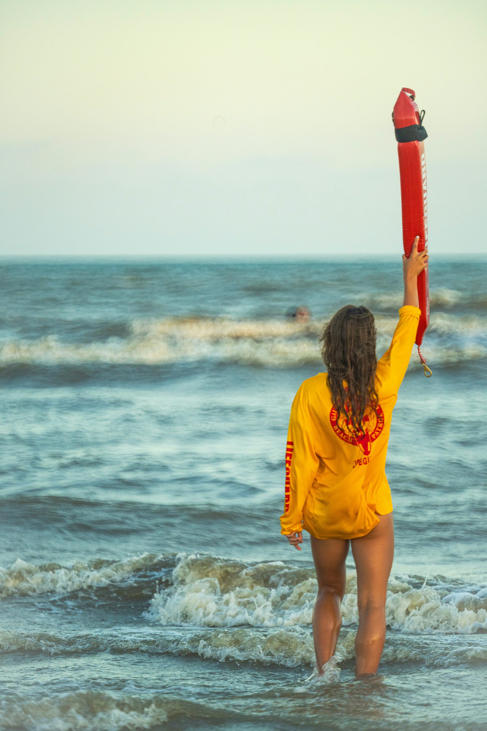 Australian lifeguard at the beach
